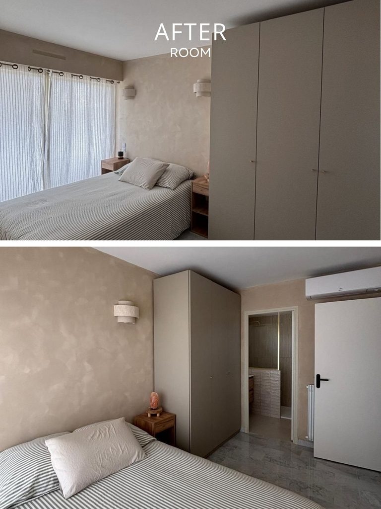 Résultat après rénovation complète d'une chambre avec climatisation par Dol Plomberie CVC.